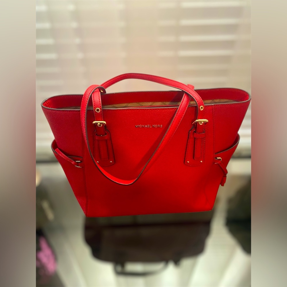Michael Kors Red Tote Bag